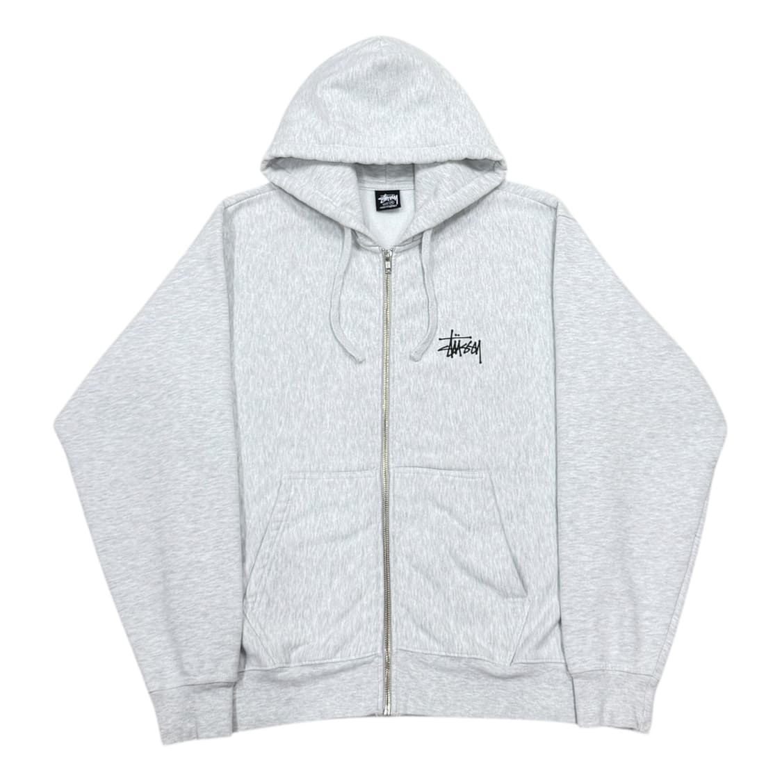 스투시 베이직 빅로고 기모 후드집업 자켓 애쉬 헤더그레이 M 상품이미지1