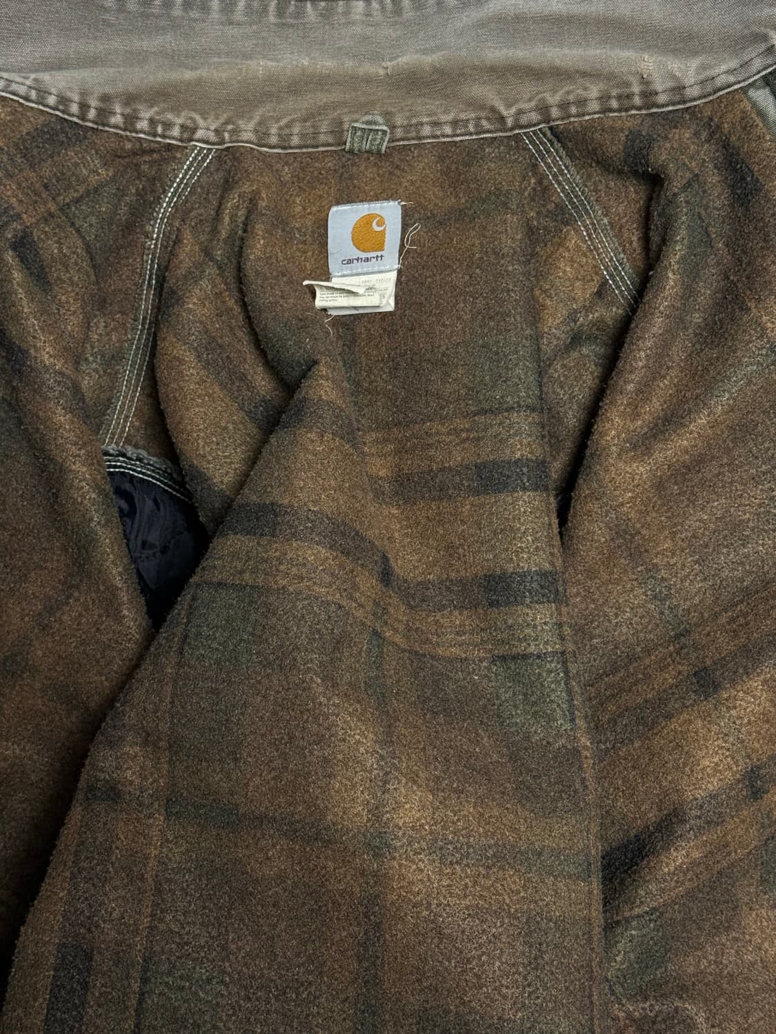 [L] 빈티지 칼하트 J76 디트로이트 자켓 모스 상품이미지9