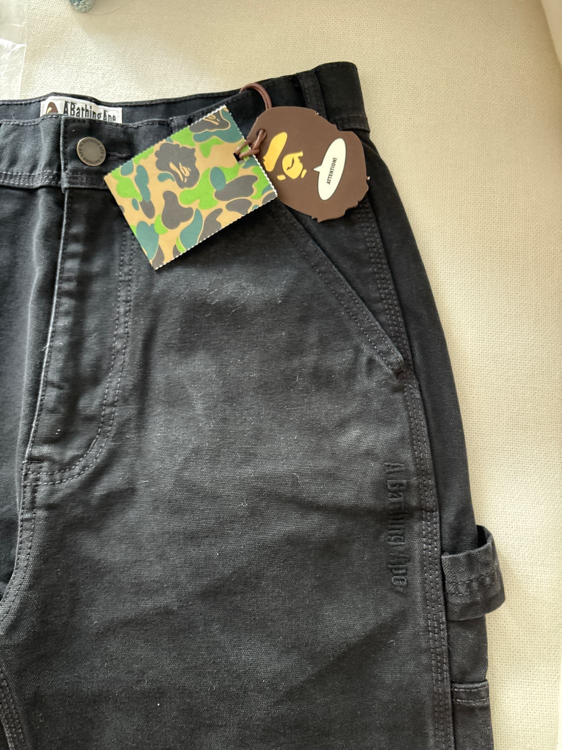 베이프 데님 팬츠 블랙 M 상품이미지3