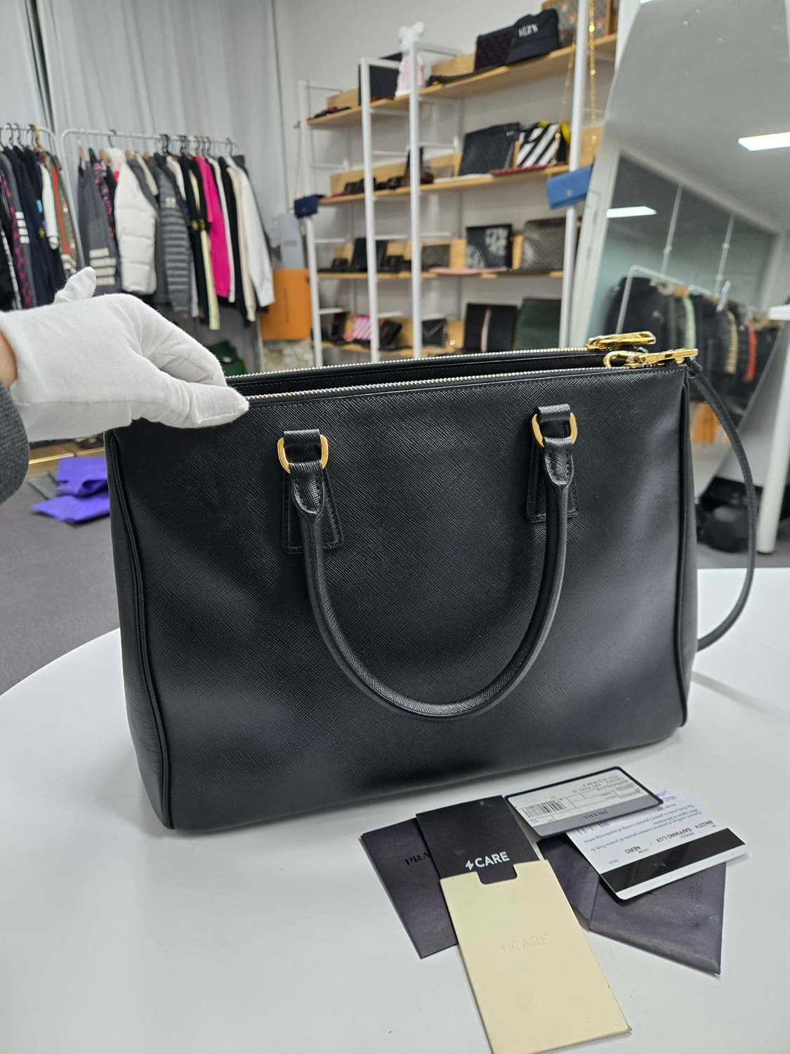 [A급컨디션] 프라다 사피아노 토트 숄더백 상품이미지2