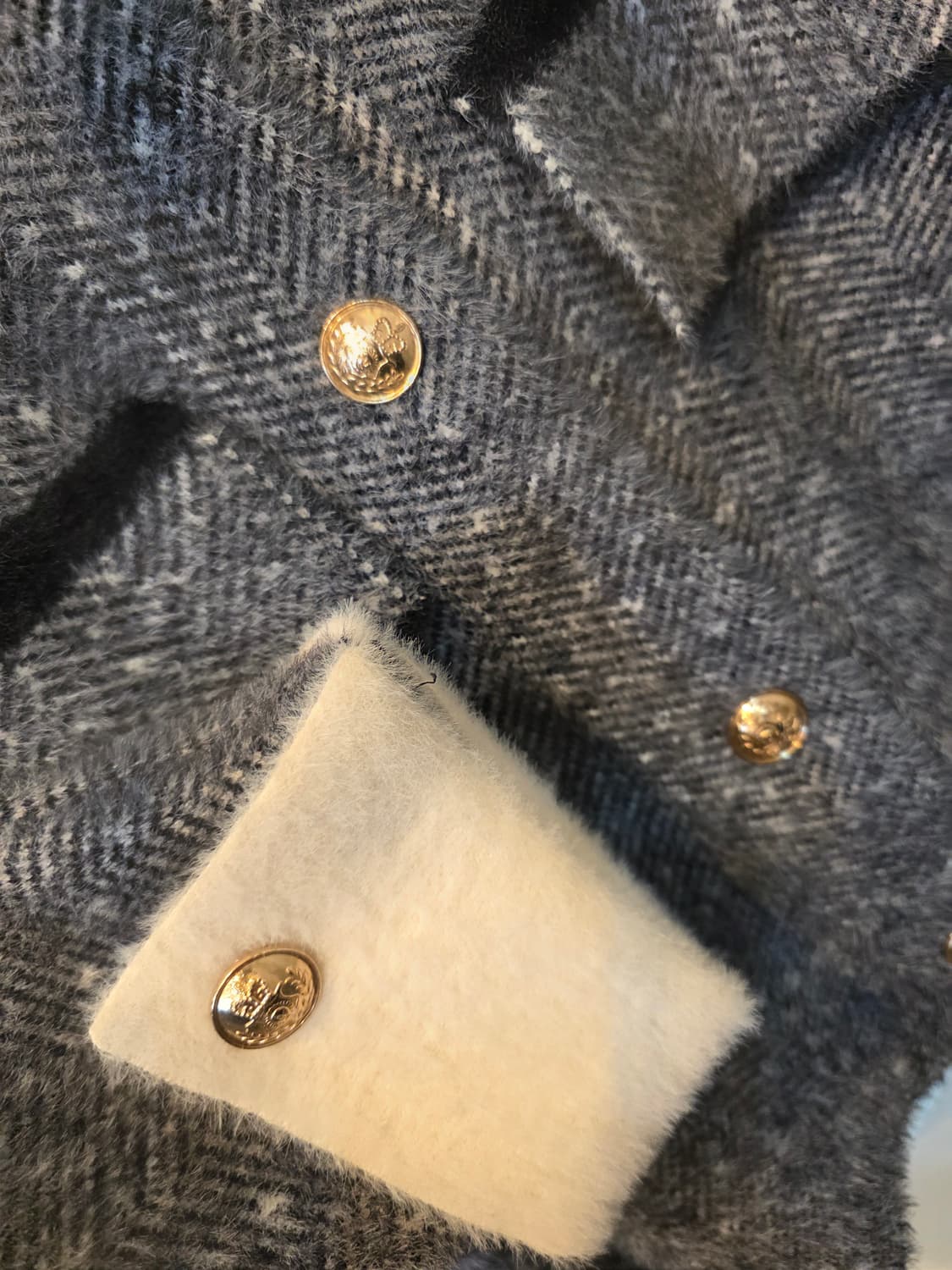 EnC  S 헤링본 배색니트 자켓 상품이미지4