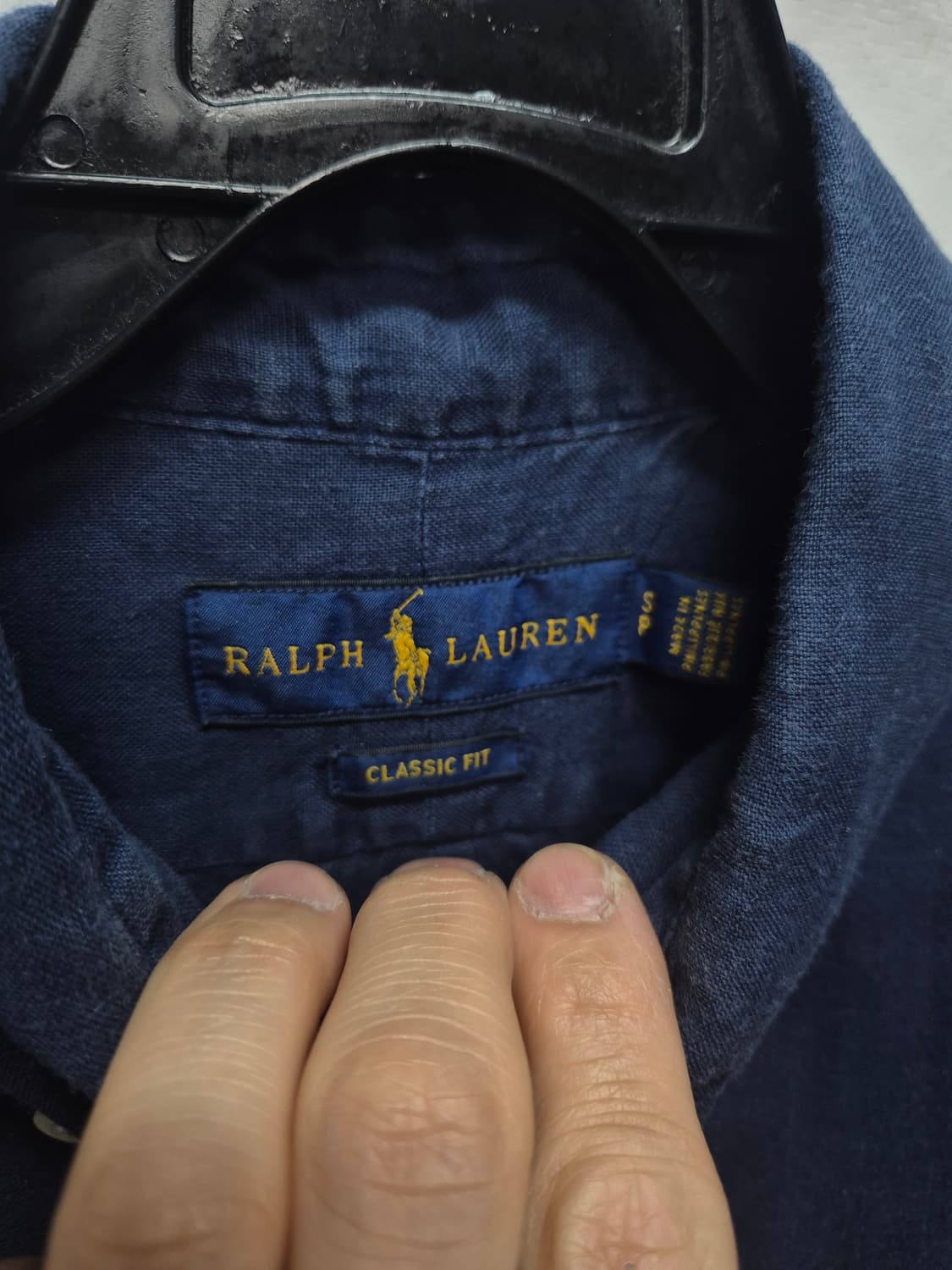 폴로 린넨 셔츠 네이비  상품이미지2