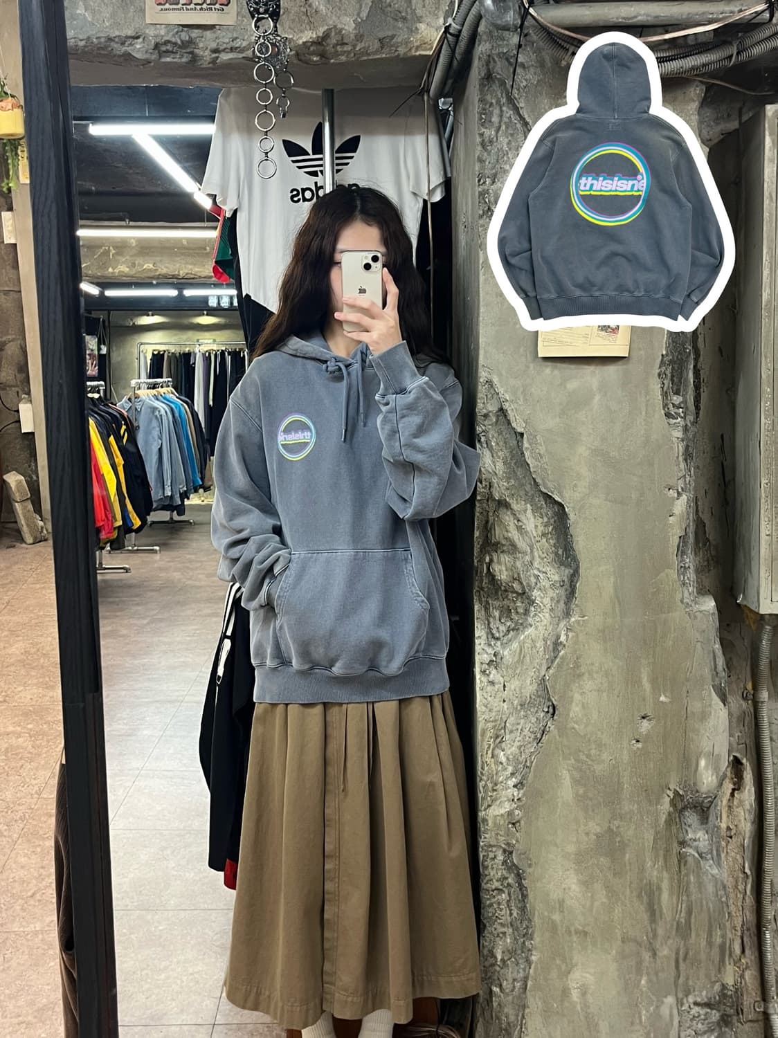 디스이즈네버뎃 피그먼트 후드티 M #csz2236 상품이미지1