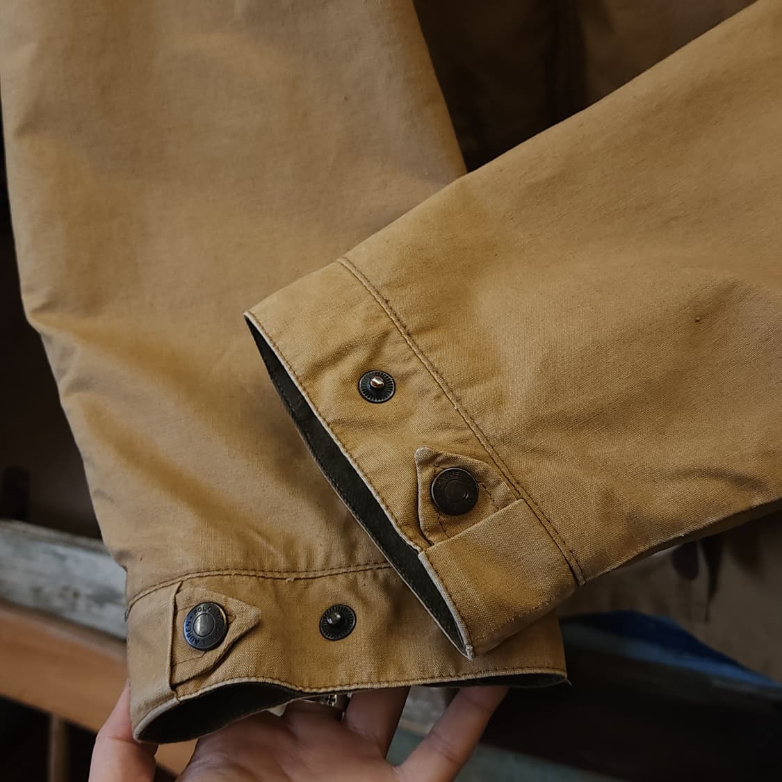 90s 폴로 하드 캔버스 밀리터리 파카 폴로 마운틴 파카 랄프로렌 L 상품이미지8