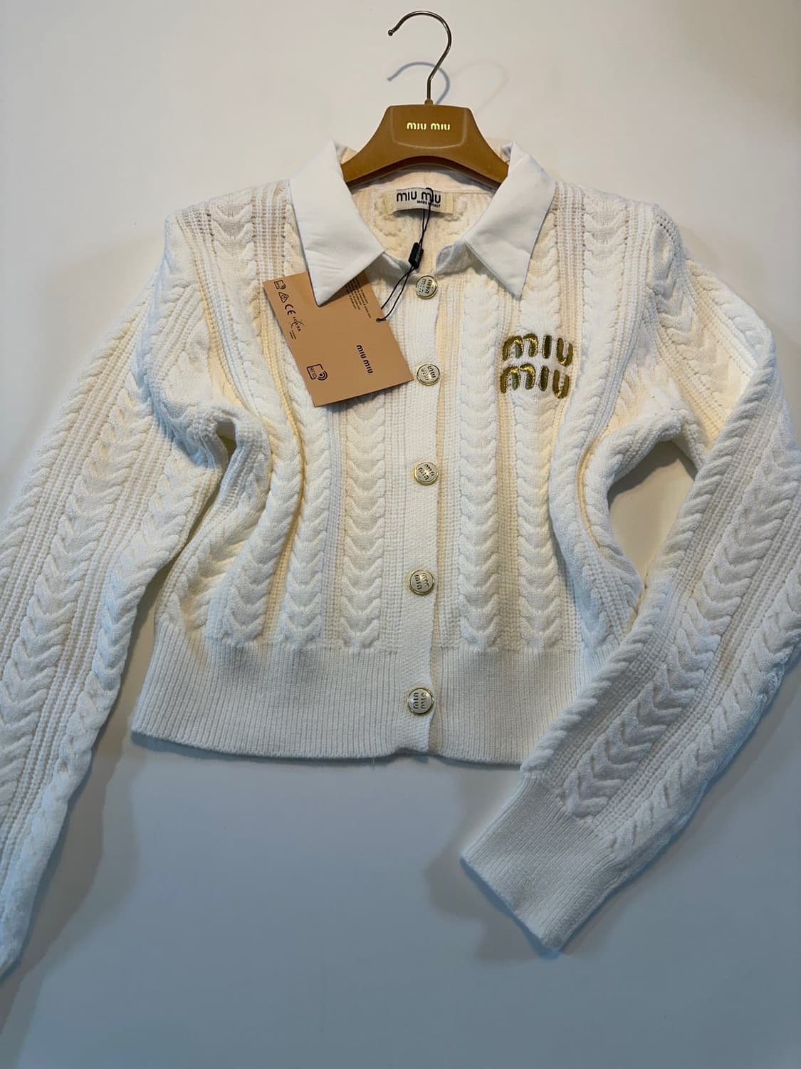 (새상품)미우미우셔츠카라가디건 상품이미지6