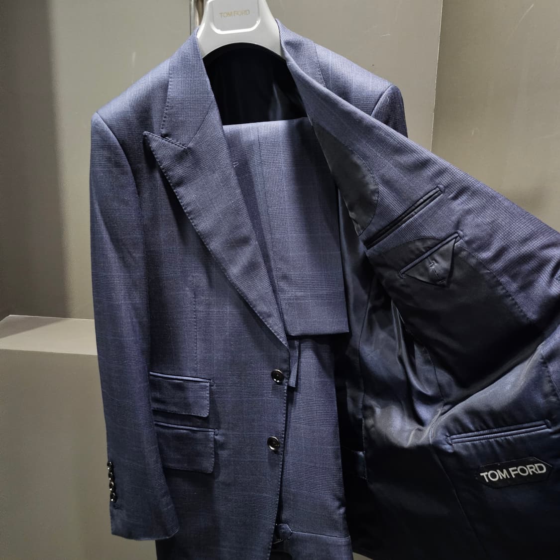 톰포드 쉘튼 글렌체크 투피스 수트셋업 상품이미지4