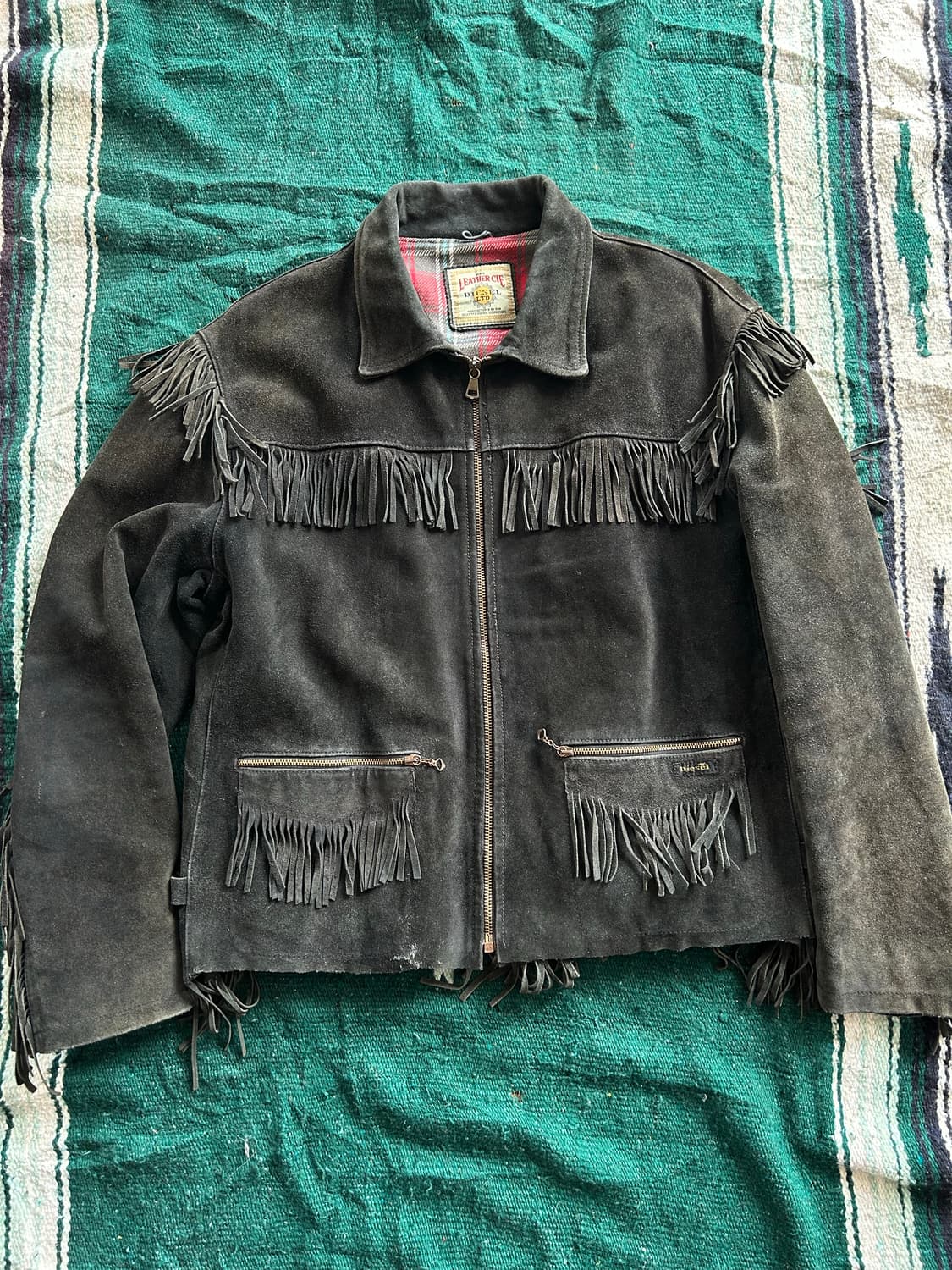 80,90‘s Diesel suede leather jacket 상품이미지1