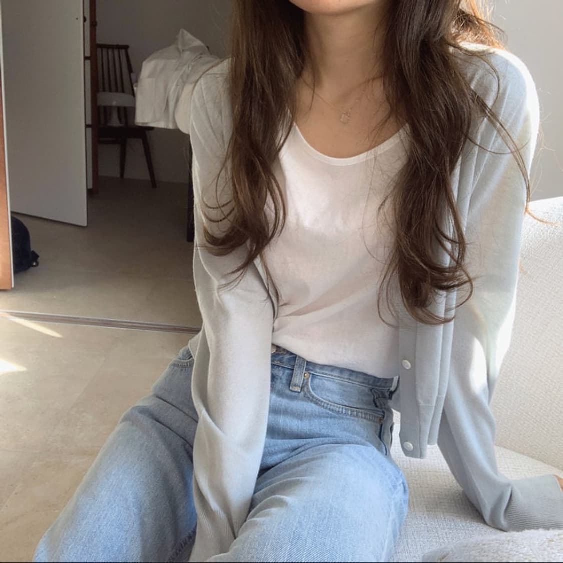 메리엔 merryn muret 베지터블 vegetable 민트 가디건 상품이미지4