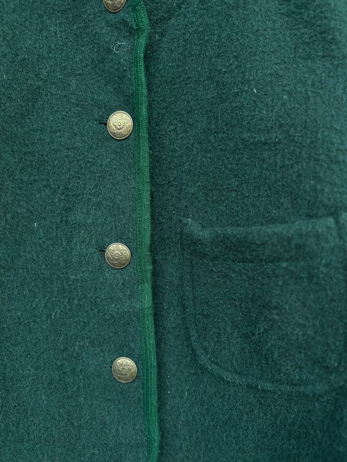 빈티지 그린 티롤리안 울자켓 상품이미지5