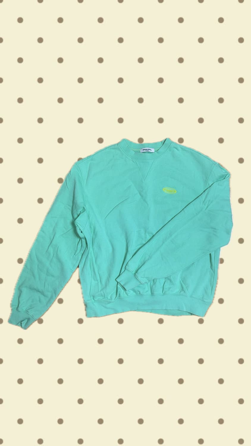 빈티지 민트 오버핏 맨투맨 상품이미지1