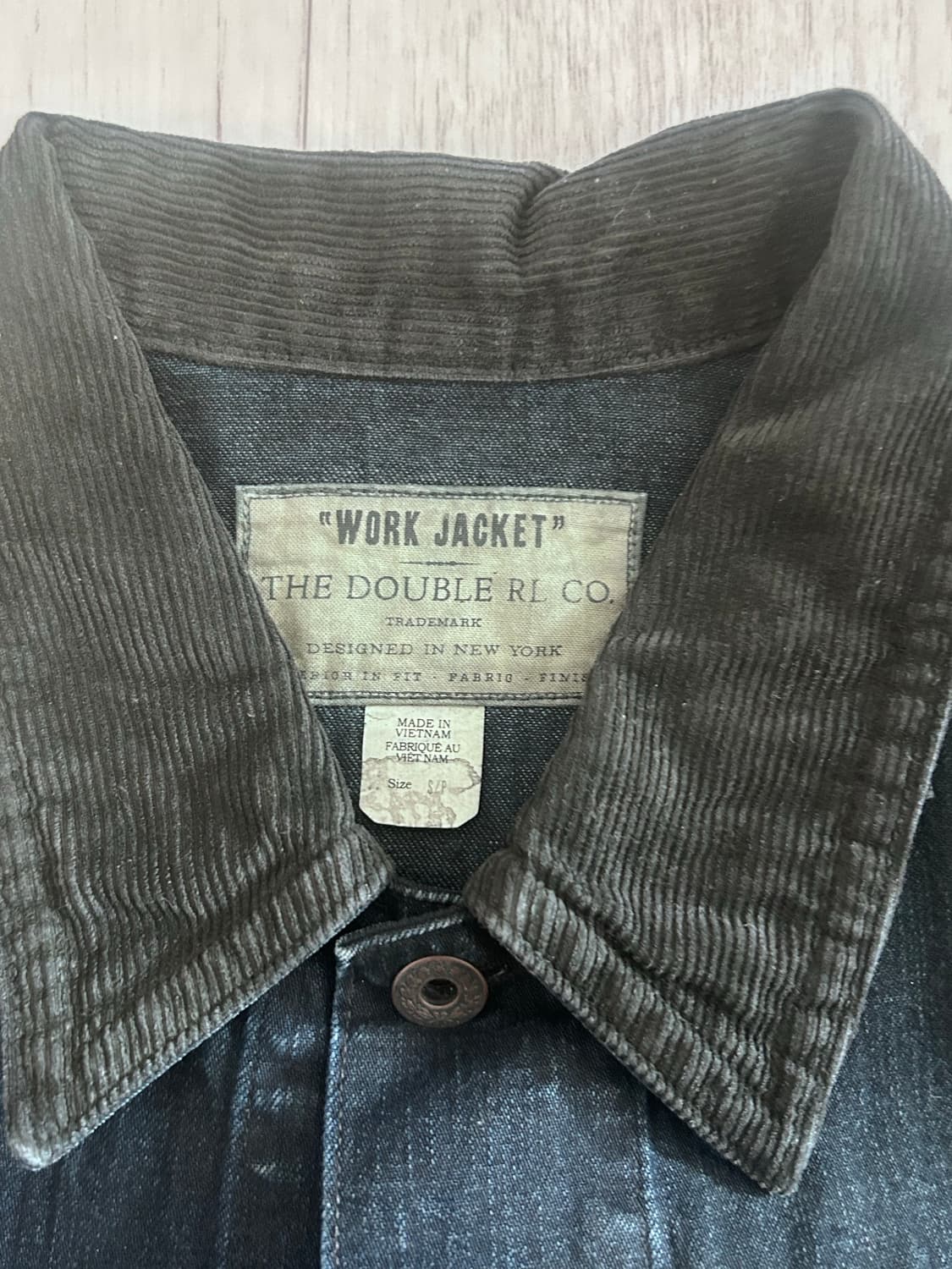 RRL 코듀로이 트림 인디고 데님 워크 자켓 S 상품이미지2