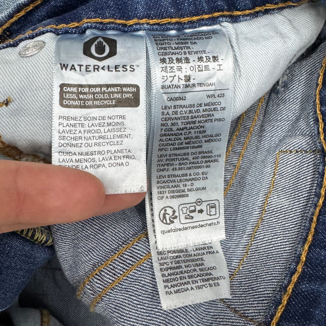 리바이스 569 새깅 워싱 와이드 스케이터 데님팬츠 상품이미지8