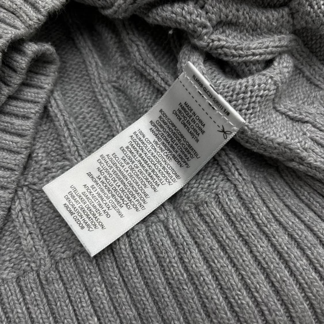 폴로 랄프로렌 네이비포니 그레이 꽈배기 니트 L 상품이미지5