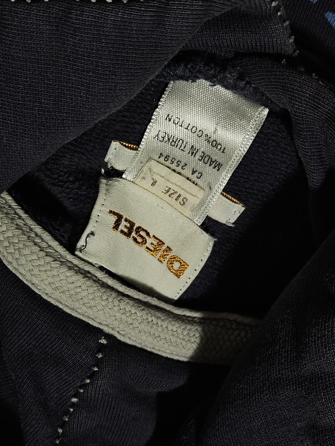 디젤 스티치 후드집업 로고 빈티지 슬림핏 L 상품이미지6