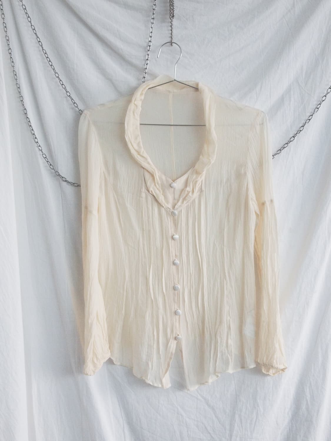 히로코 코시노 실크 플리츠 블라우스 상품이미지4