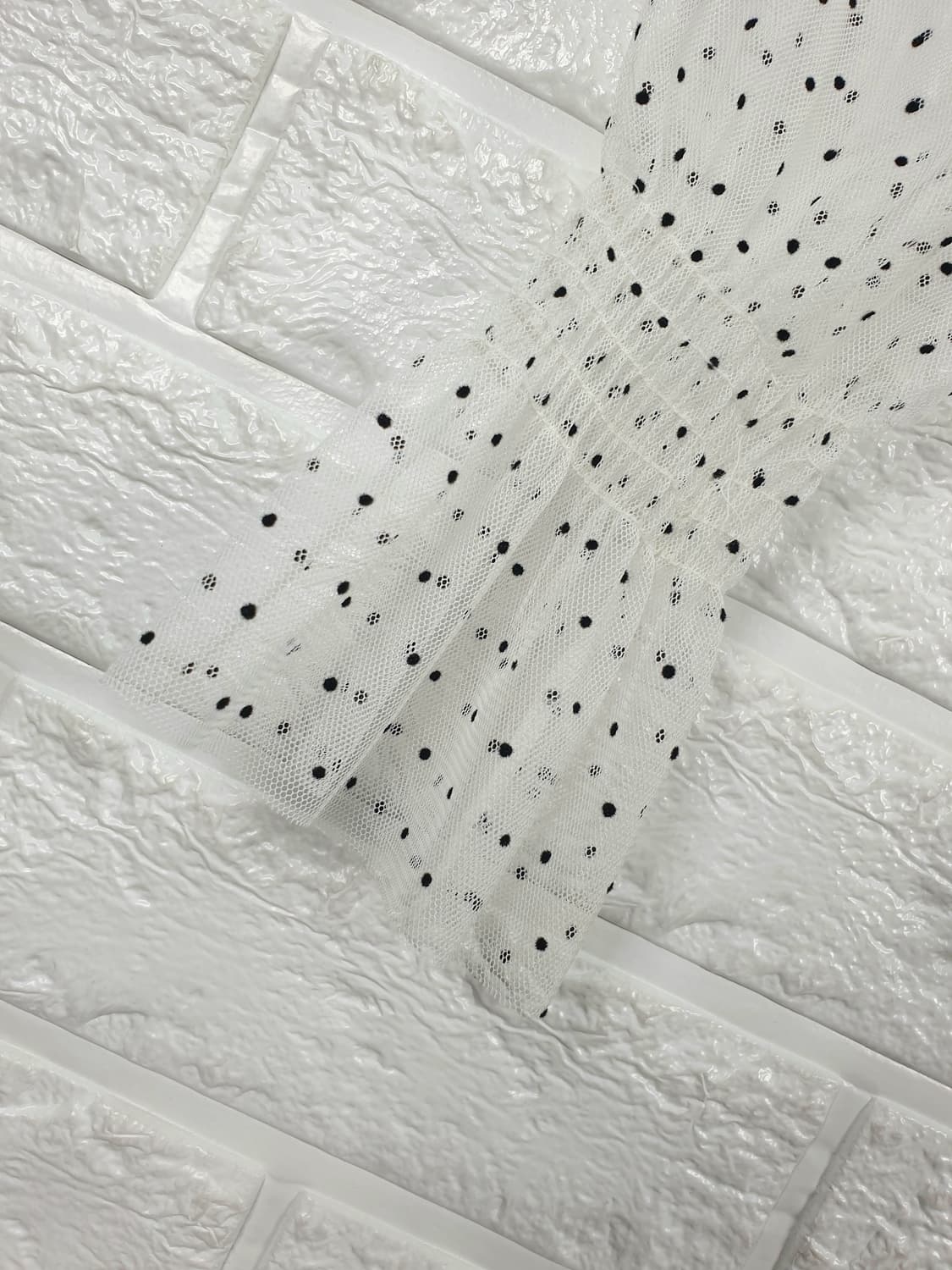 [F]에고이스트 도트패턴 시스루 하이넥 티셔츠 상품이미지5