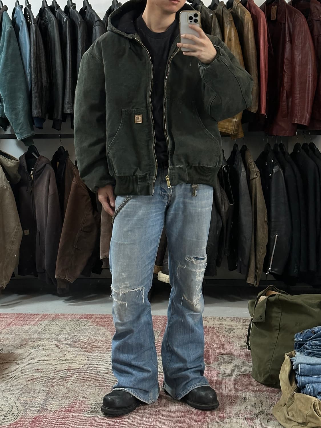 OG 칼하트 J130 액티브 자켓 칼하트 MOS 모스그린 상품이미지2