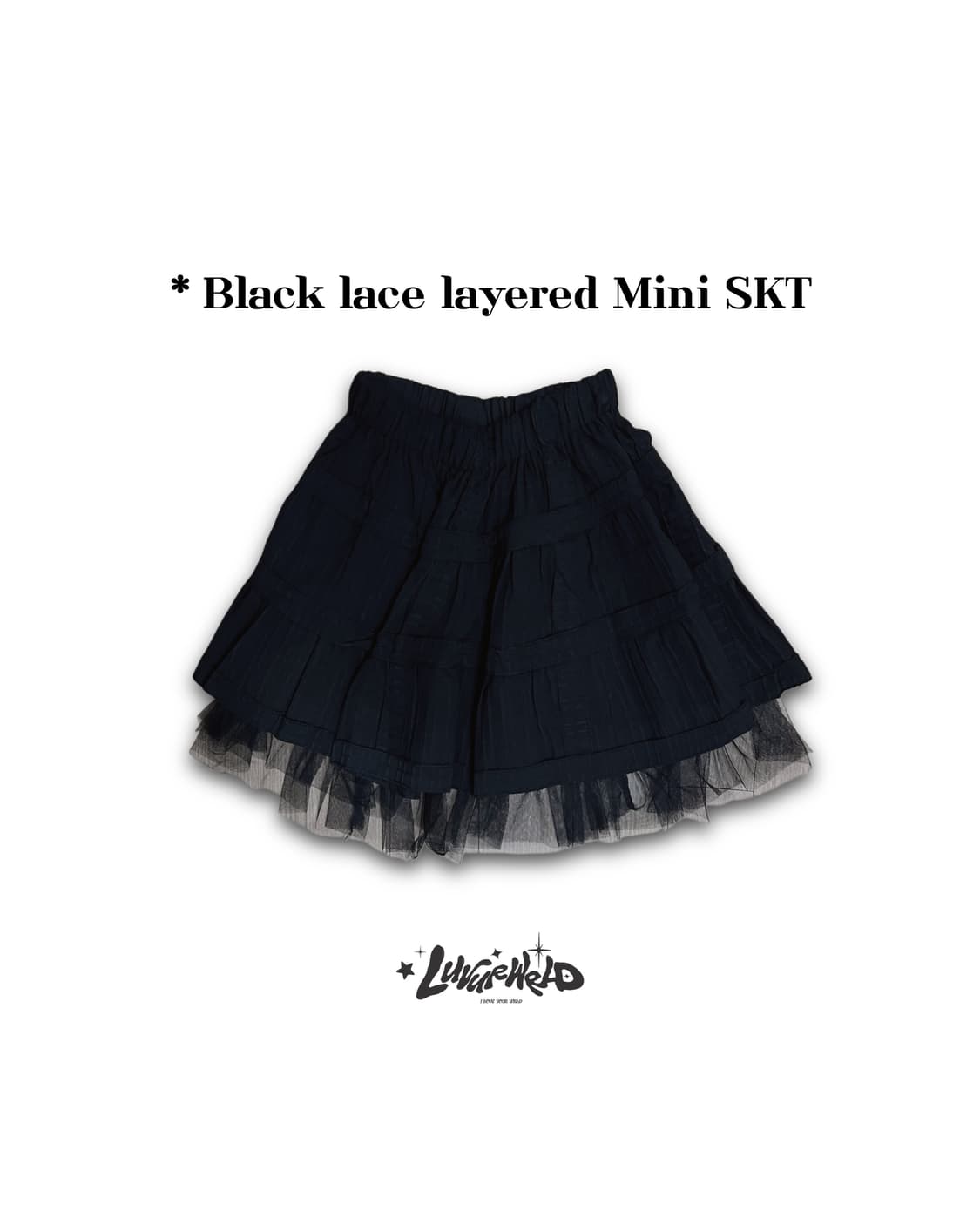 빈티지 블랙레이스 미니스커트 갸루 상품이미지2