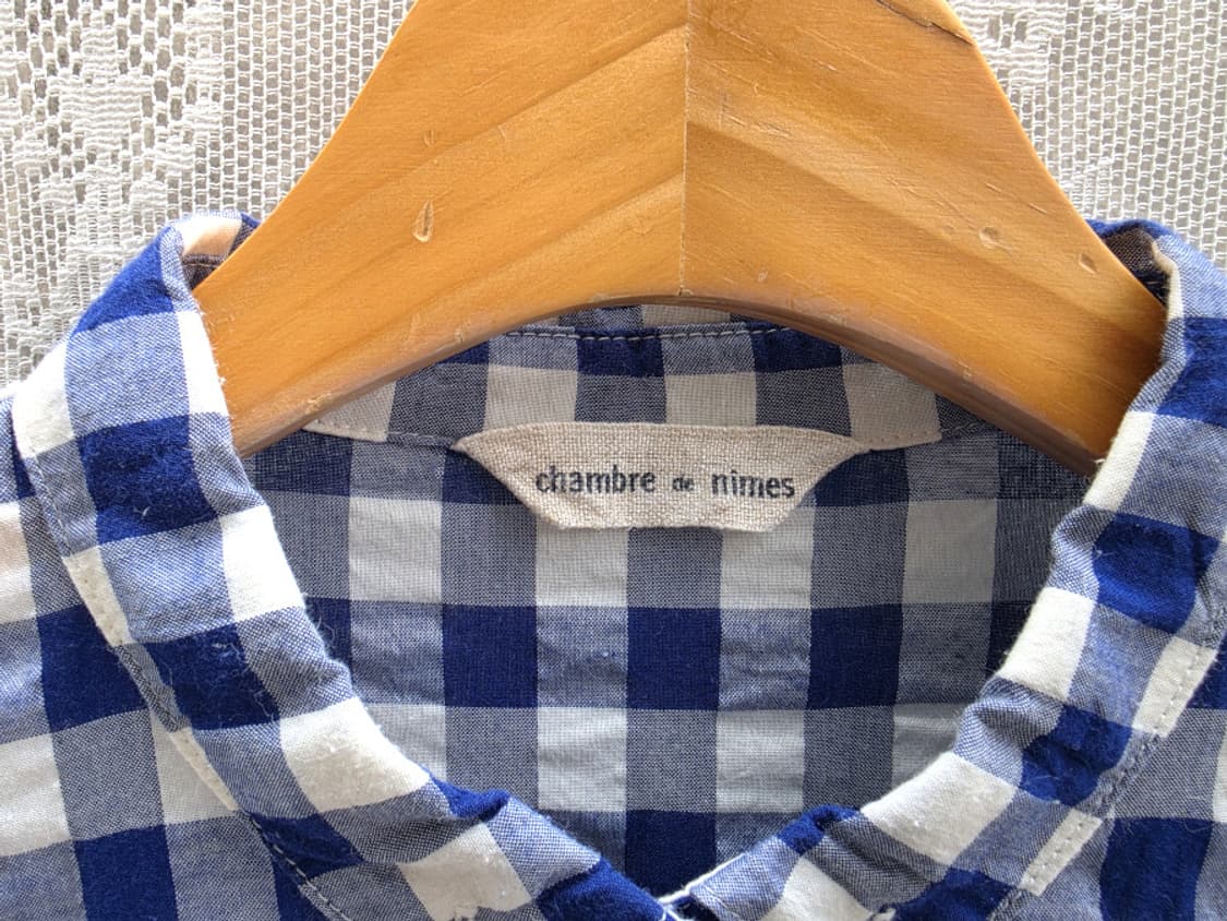 님스 깅엄 풀오버 블라우스 (made in japan) 상품이미지4