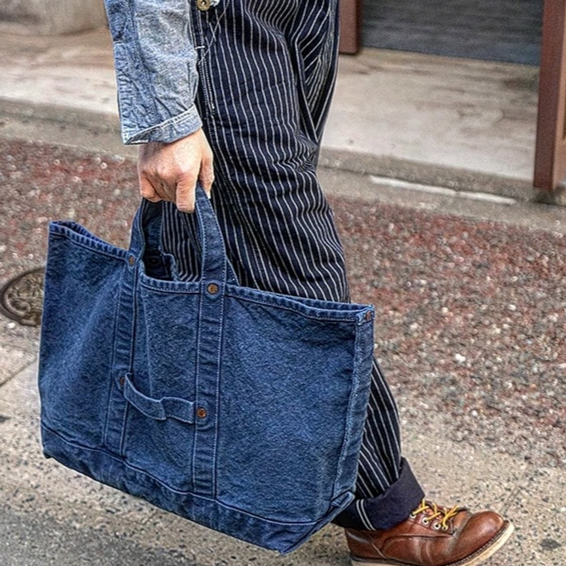 JOE McCOY Coal Tote Bag (INDIGO DYED) 상품이미지10
