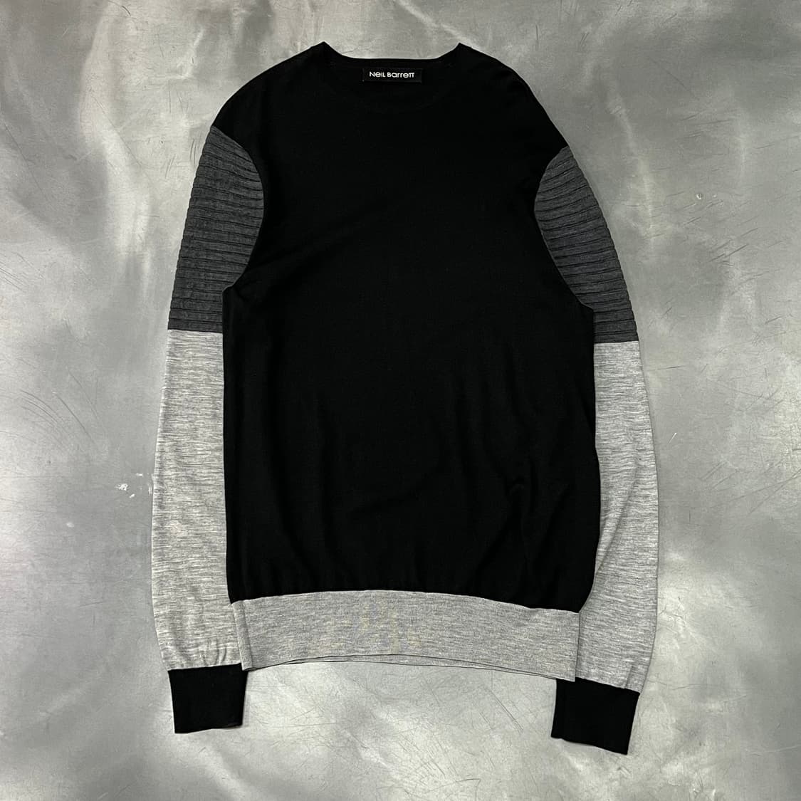  닐바렛 배색 니트 y15555 상품이미지1