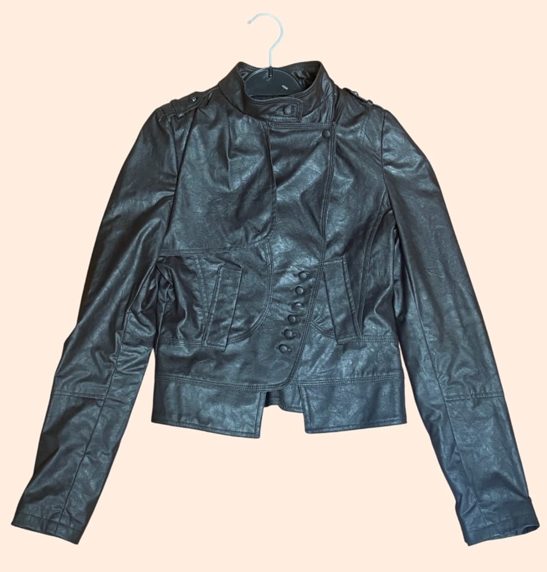 오네 갸루 딥 브라운 가죽 자켓 상품이미지1