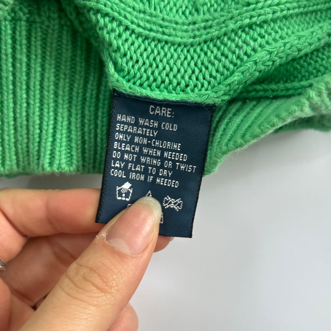 Polo 폴로 핑크포니 그린 케이블 니트 가디건 상품이미지6