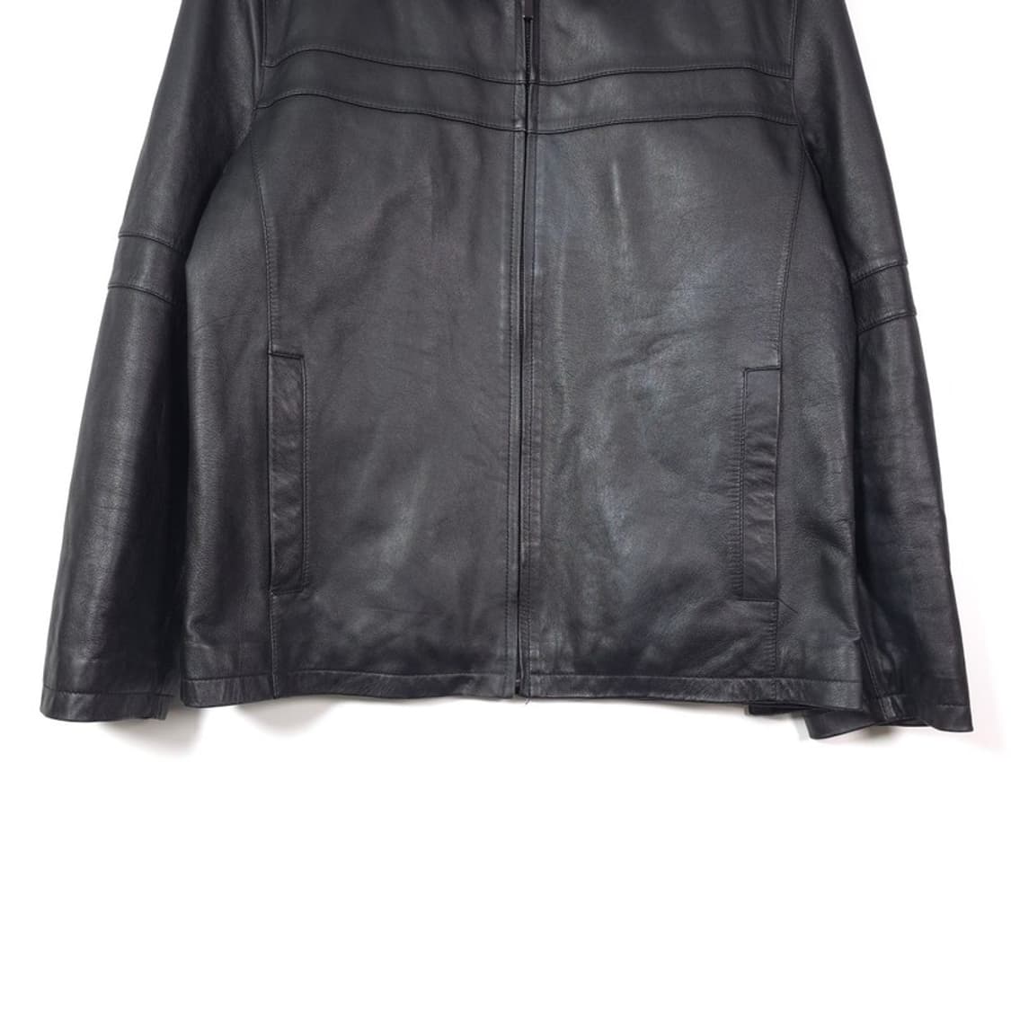 Embelli 소프트 천연 양가죽 레더 집업 자켓 L 상품이미지4