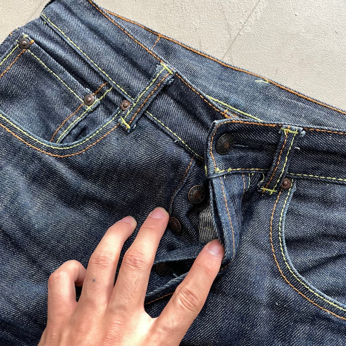 에비수 자수 데님 상품이미지5