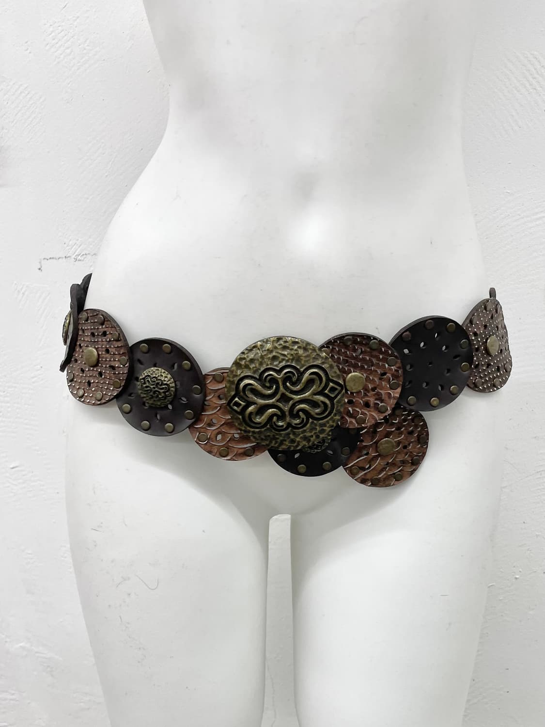 오리엔탈 그런지 절개 와이드 벨트 상품이미지1