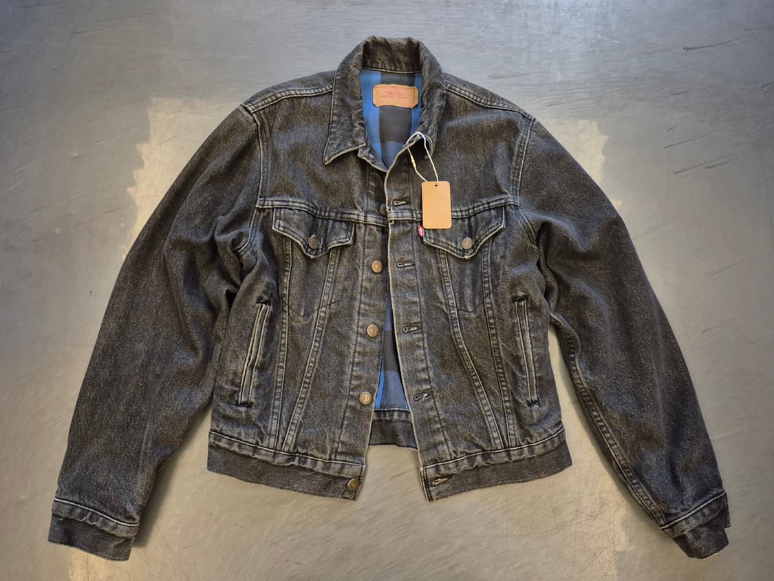 90s 리바이스 블랙 데님 트러커 자켓 상품이미지1