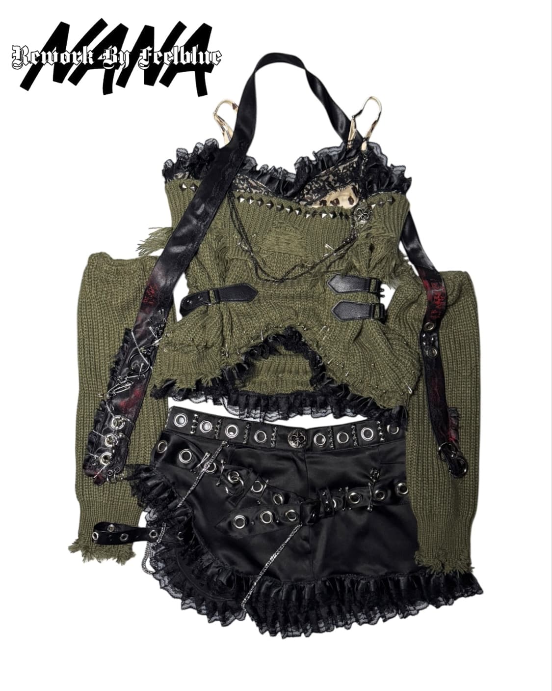 REWORK 032  CHAIN BURN GRUNGE PUNK SET 상품이미지8