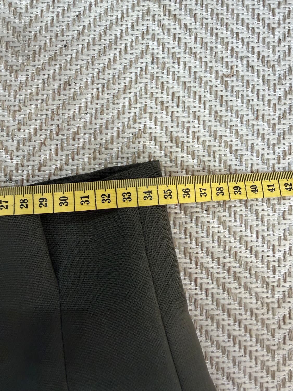 정품) COS 코스 여성 다크 올리브 와이드 슬랙스 팬츠 36(26) 상품이미지6