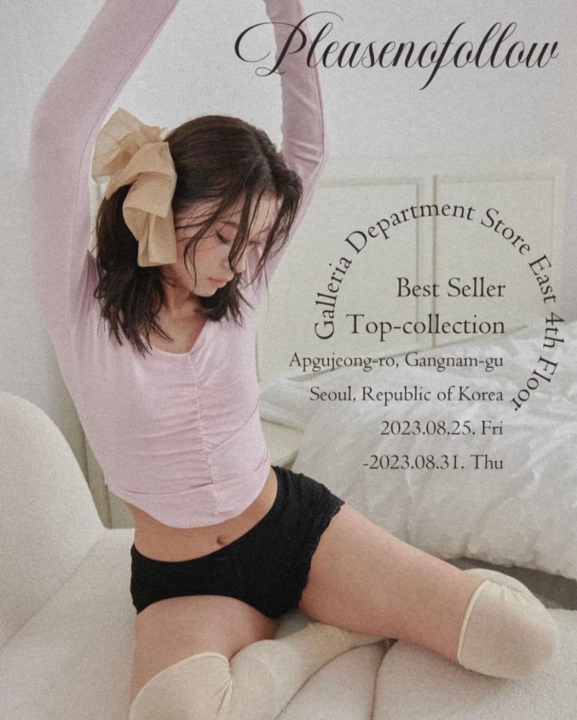 플리즈노팔로우 달린탑 핑크  Pleasenofollow Darlin Sh 상품이미지2