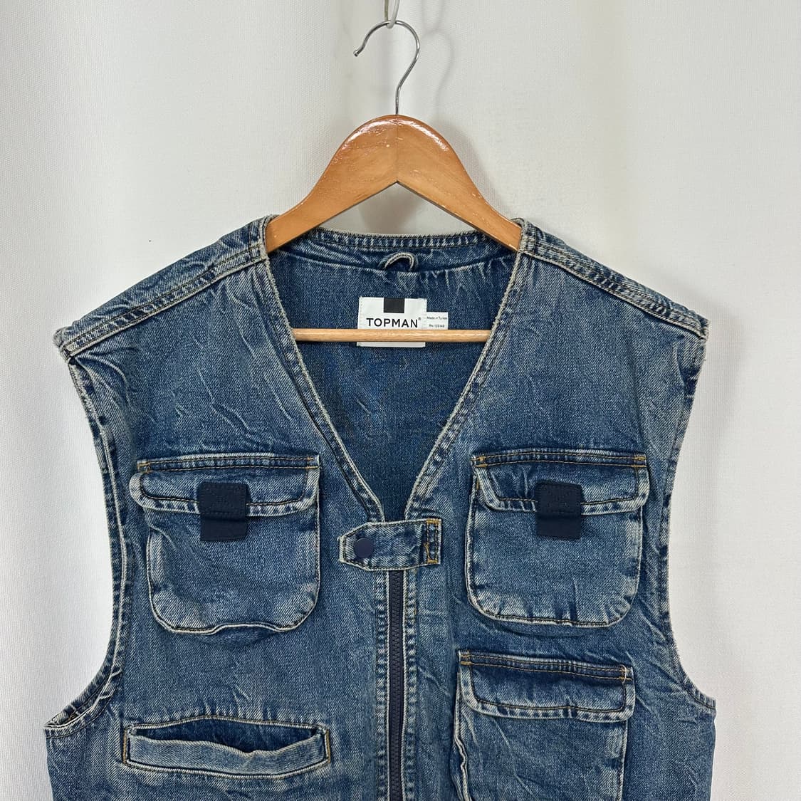   TOPMAN 남성 앞포켓 데님조끼 L  상품이미지7