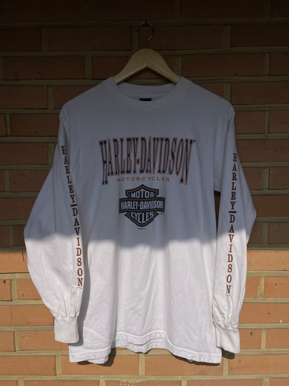 [M] 90s made USA 할리데이비슨 롱 슬리브 긴팔 티셔츠  상품이미지1