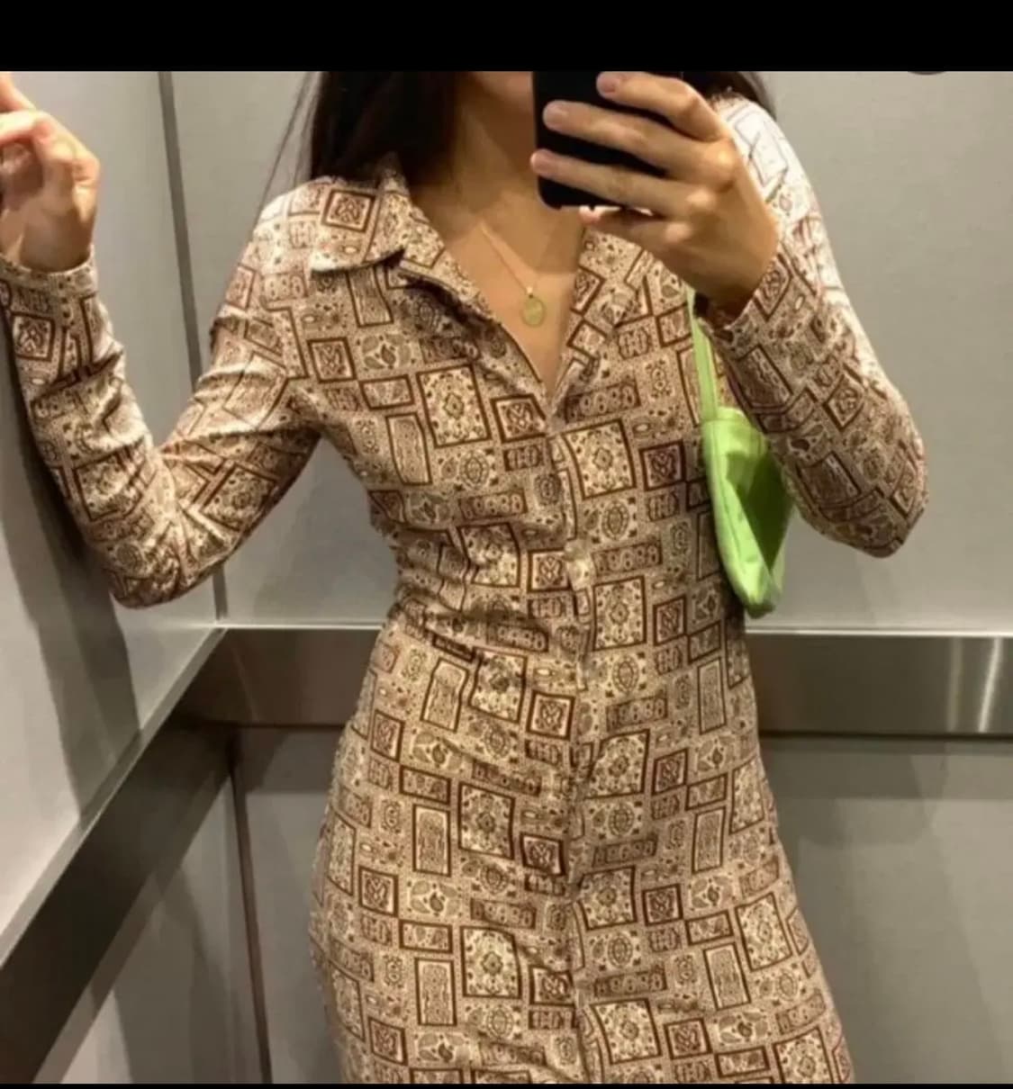 팔로마울 Palomawool 패턴 롱 원피스 M 상품이미지1