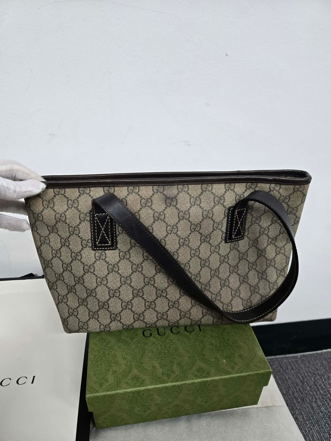 [보증서 정품] 구찌 시그니처 토트백 상품이미지3