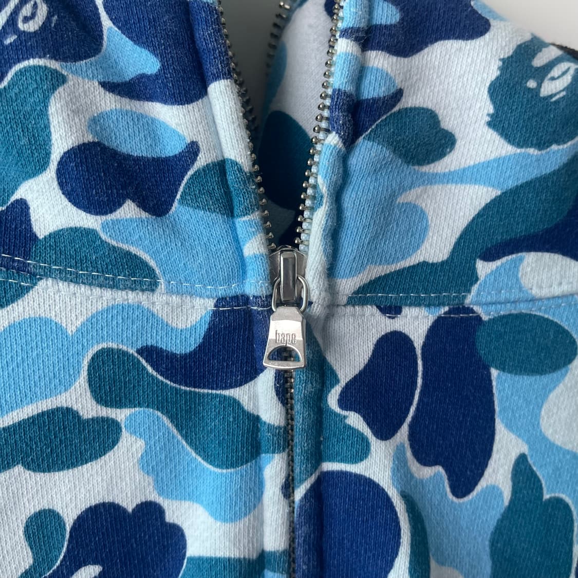 베이프 ABC 컬러 카모 샤크 후드집업 블루 청계 2XL(XXL) 상품이미지6