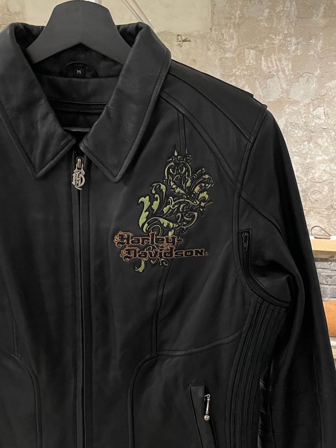 할리 데이비슨 우먼 블랙 레더 라이더 자켓 상품이미지4