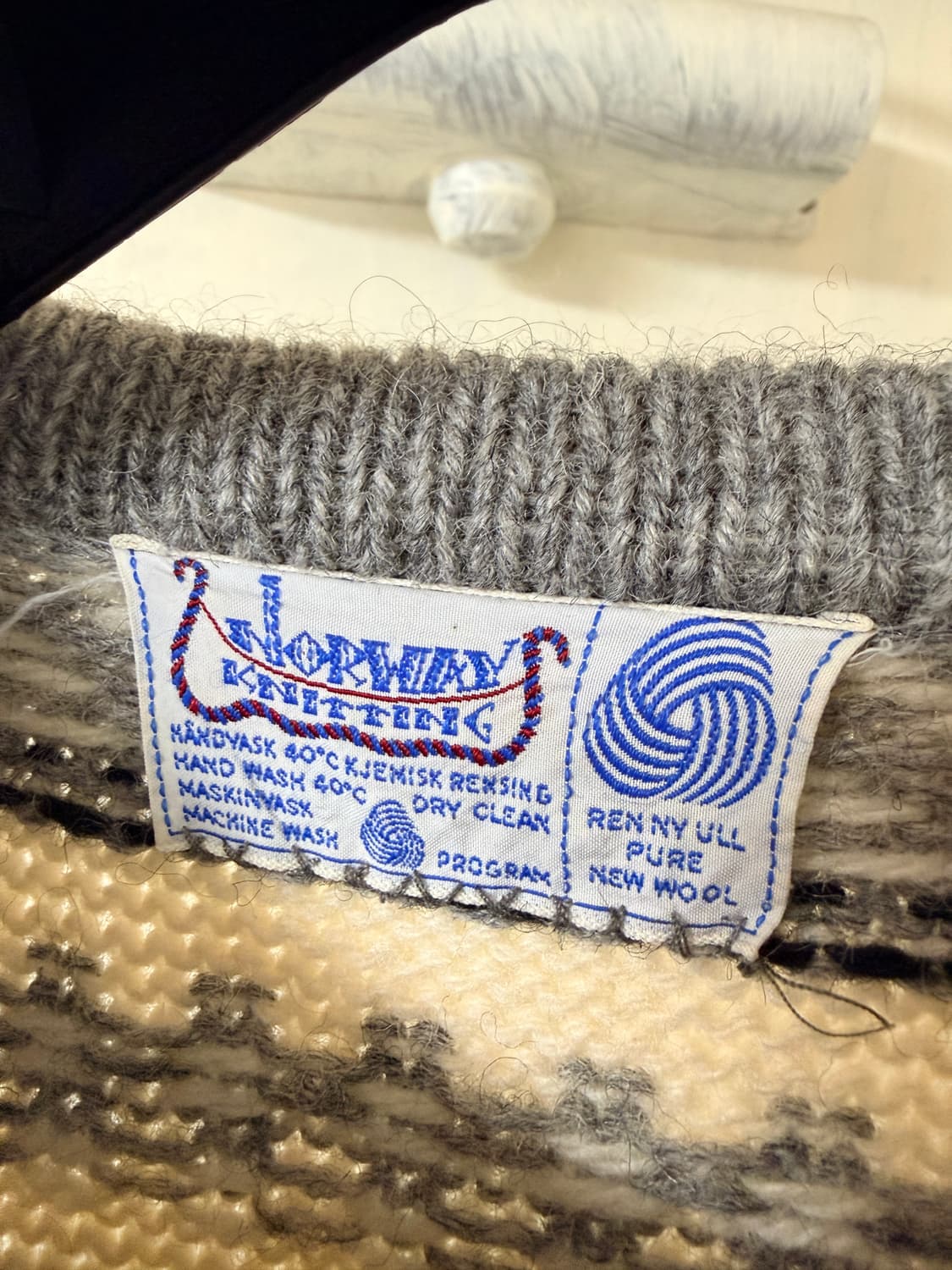 노르웨이 니팅 노르딕 패턴 울 가디건 상품이미지4