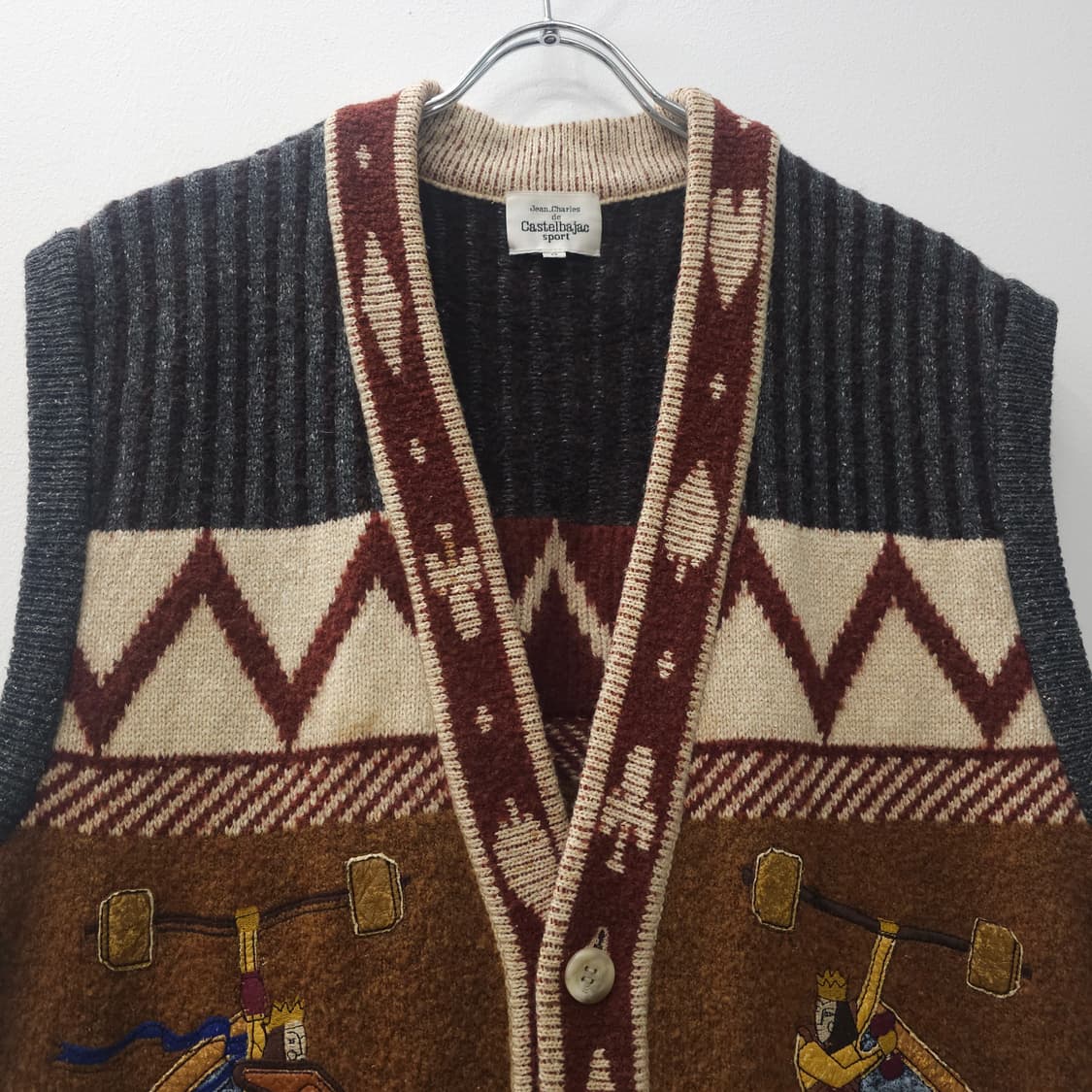 까스텔바작 스포츠 빈티지 울 니트 베스트 상품이미지2