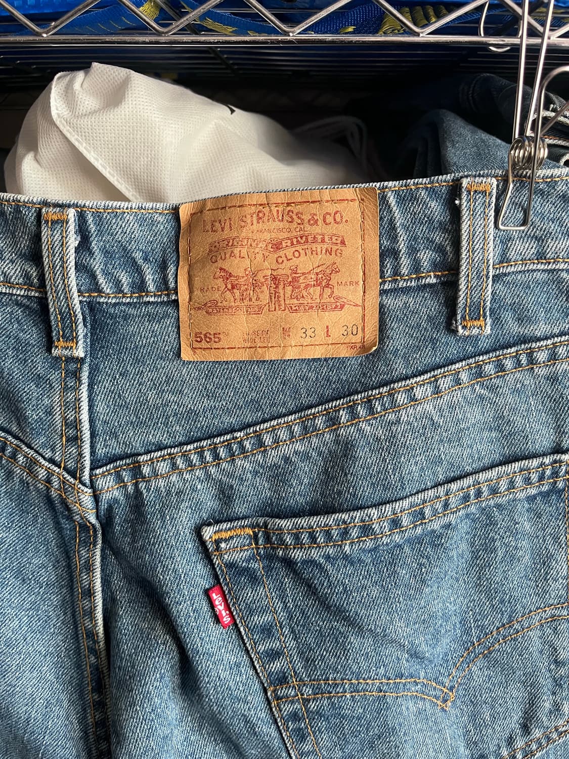 90s usa 리바이스 565 와이드 레그 상품이미지3