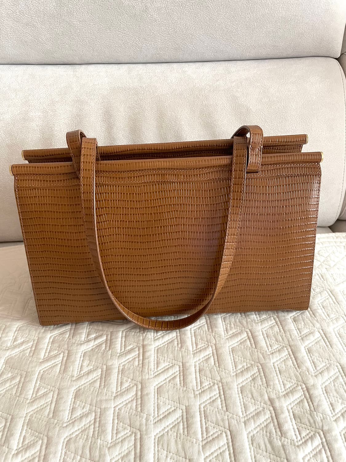 투티에 파라렐백 리자드 브라운 상품이미지4