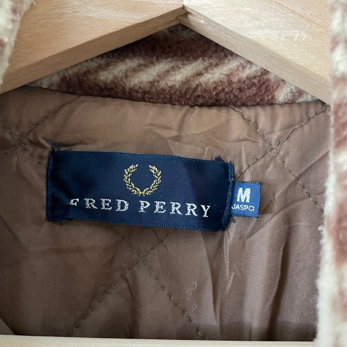 프레드페리 브라운 체크 후리스 상품이미지8