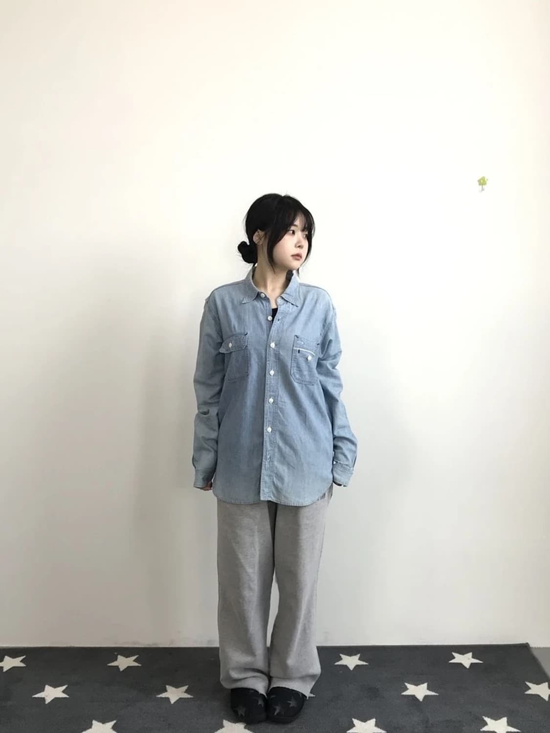 Beams Blend Light Denim Work Shirt 상품이미지1