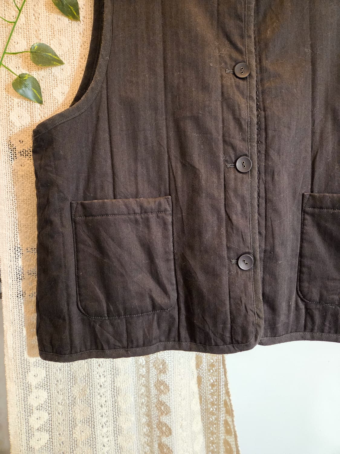 다크브라운 누빔 베스트 상품이미지3