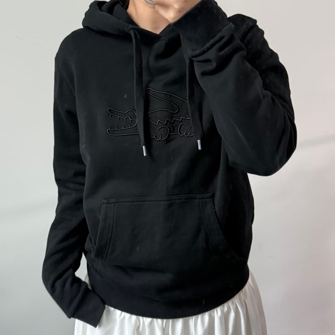 [M] 라코스테 블랙 후드티 상품이미지2