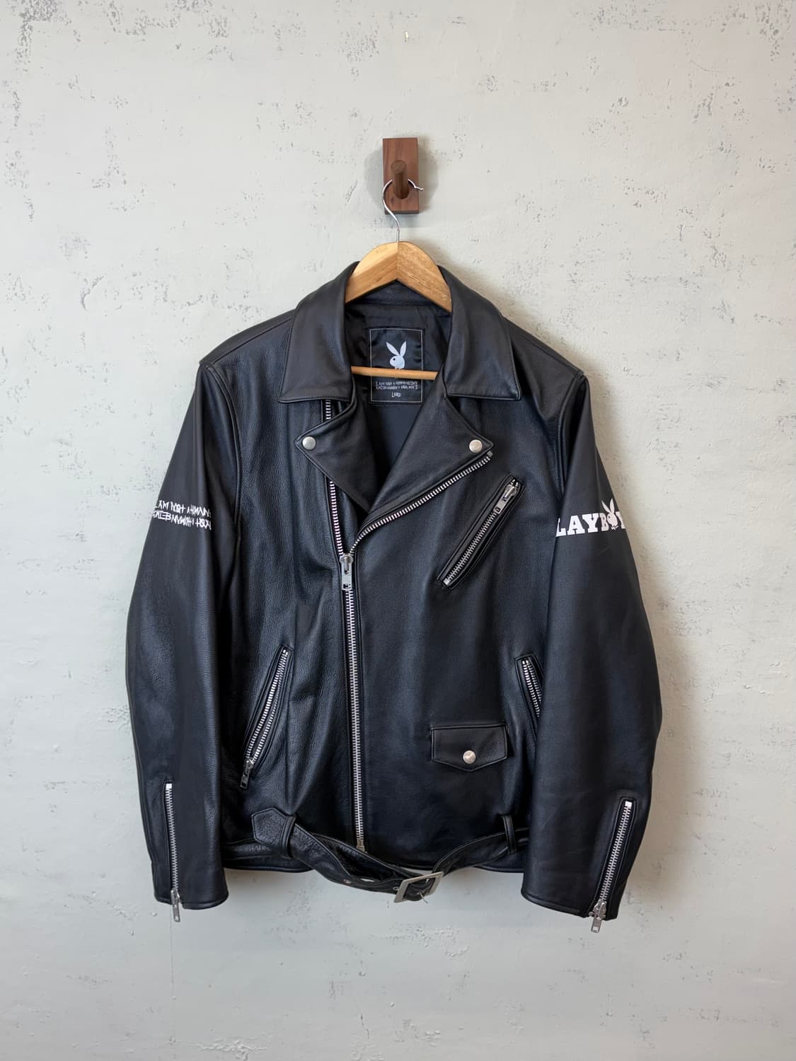 아임낫휴먼비잉 플레이보이 빈티지 레더 라이더 자켓 상품이미지2