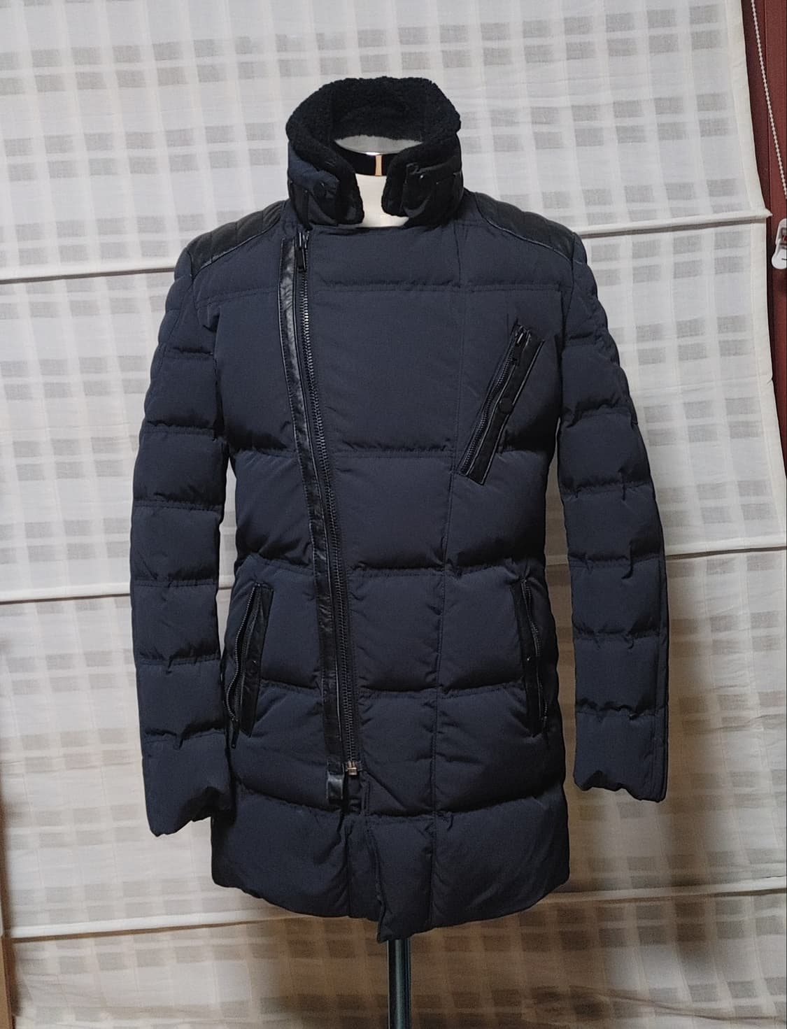 (한섬) 시스템옴므 네이비 구스다운 패딩 점퍼 95 (슬림) 상품이미지4